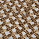 Silla de madera de teca y cuerda en color marrón 45 x 50 x 80 cm (pack de 2) – detalle