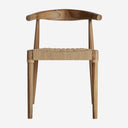 Silla de madera de teca y cuerda en color marrón 55 x 50 x 76 cm (pack de 2)