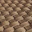 Silla de madera de teca y cuerda en color marrón 55 x 50 x 76 cm (pack de 2) – detalle