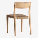 Silla de madera de teca y cuerda sintética en color marrón claro 45 x 50 x 81 cm
