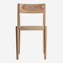 Silla de madera de teca y fibra natural (pack de 2) – Marrón