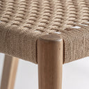 Silla de madera de teca y fibra natural (pack de 2) – Marrón – detalle