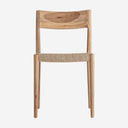 Silla de madera de teca y fibra natural (pack de 2)