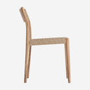 Silla de madera de teca y fibra natural (pack de 2)
