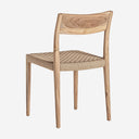 Silla de madera de teca y fibra natural (pack de 2)