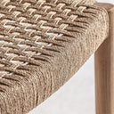 Silla de madera de teca y fibra natural (pack de 2) – detalle