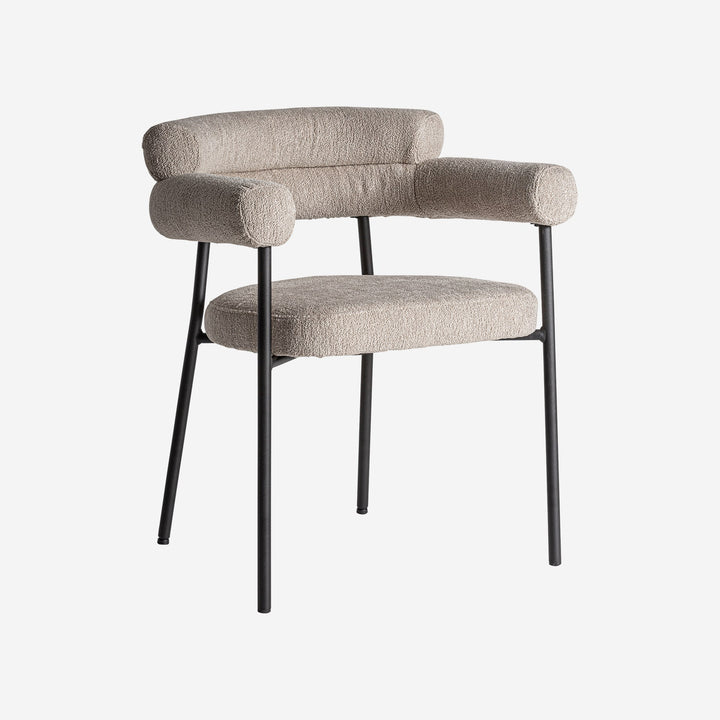 Silla de poliéster y acero inoxidable en color gris (pack de 2)
