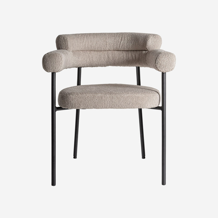Silla de poliéster y acero inoxidable en color gris (pack de 2)