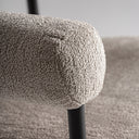 Silla de poliéster y acero inoxidable en color gris (pack de 2) – detalle