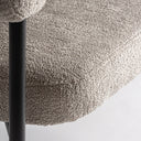 Silla de poliéster y acero inoxidable en color gris (pack de 2) – detalle