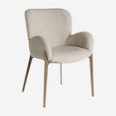 Silla de poliéster y hierro en color beige