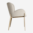 Silla de poliéster y hierro en color beige