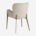 Silla de poliéster y hierro en color beige