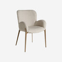 Silla de poliéster y hierro en color beige