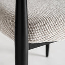 Silla de poliéster y hierro en color negro (pack de 2) – detalle