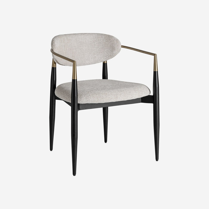 Silla de poliéster y hierro en color negro (pack de 2)