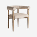 Silla de poliéster y madera de fresno en color beige 66 x 55 x 69 cm
