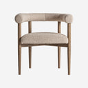 Silla de poliéster y madera de fresno en color beige 66 x 55 x 69 cm