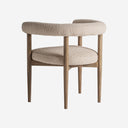 Silla de poliéster y madera de fresno en color beige 66 x 55 x 69 cm
