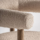 Silla de poliéster y madera de fresno en color beige 66 x 55 x 69 cm – detalle