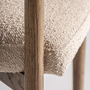 Silla de poliéster y madera de fresno en color beige 66 x 55 x 69 cm – detalle