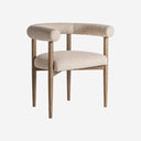 Silla de poliéster y madera de fresno en color beige 66 x 55 x 69 cm