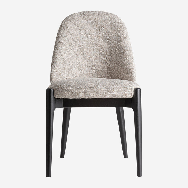 Silla de poliéster y madera de fresno en color beige (pack de 2)