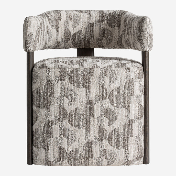 Silla de poliéster y madera de fresno en color gris