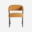 Silla de poliéster y madera de roble 56 x 57 x 80 cm – Mostaza jaspeado