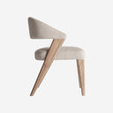Silla de poliéster y madera de roble 56 x 57 x 80 cm