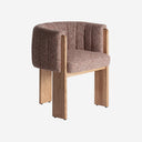 Silla de poliéster y madera de roble 63 x 60 x 77 cm