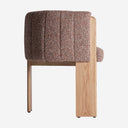 Silla de poliéster y madera de roble 63 x 60 x 77 cm