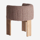 Silla de poliéster y madera de roble 63 x 60 x 77 cm
