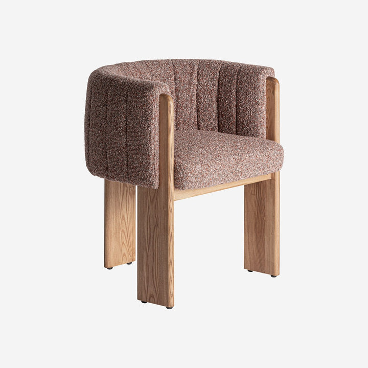 Silla de poliéster y madera de roble 63 x 60 x 77 cm