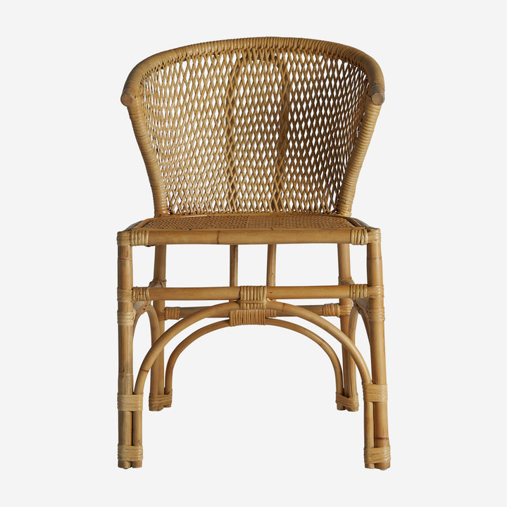 Silla de ratán en color marrón 53 x 82 cm