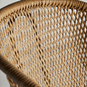Silla de ratán en color marrón 53 x 82 cm – detalle