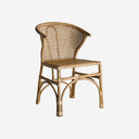 Silla de ratán en color marrón 53 x 82 cm