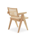 Silla tapizada en ratán blanca, foto de producto (4)
