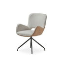 Silla tapizada en tela beige y patas de metal bicolor, 62 cm, foto de producto (2)