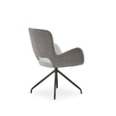 Silla tapizada en tela beige y patas de metal bicolor, 62 cm, foto de producto (4)