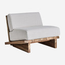 Sillón 90 x 102 x 78 cm – Crudo / Polipropileno reciclado y madera de teca reciclada