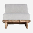 Sillón 90 x 102 x 78 cm – Crudo / Polipropileno reciclado y madera de teca reciclada