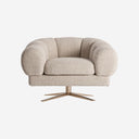 Sillón 95 x 84 x 68 cm – Diseño 2 / Blanco roto jaspeado / Poliéster y acero