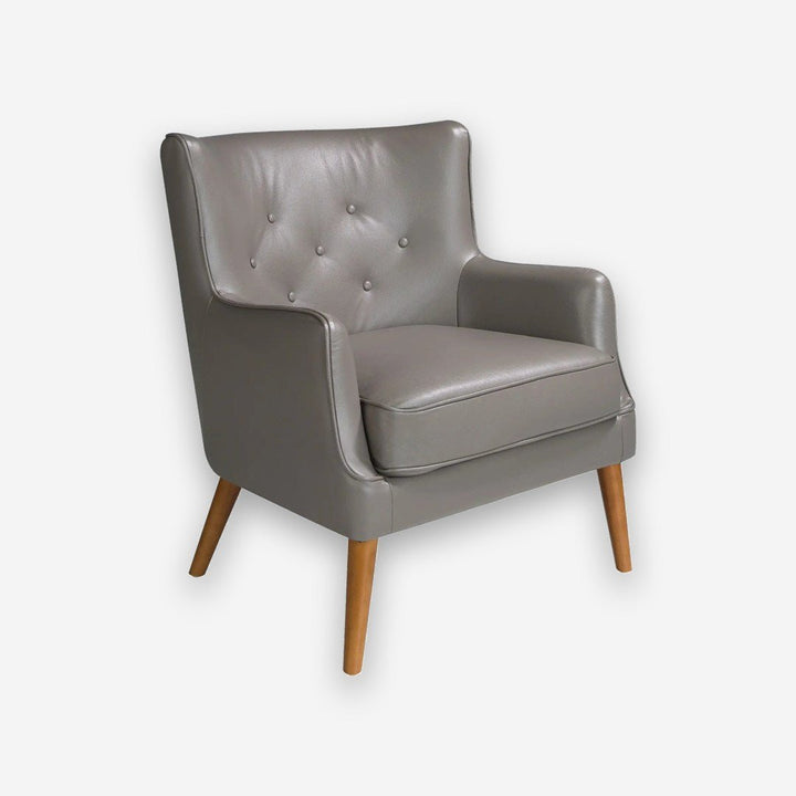 Sillón Chester piel gris oscuro