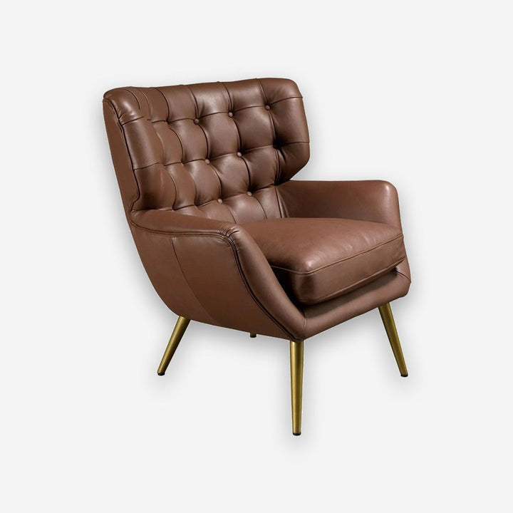 Sillón Chester piel marrón oscuro