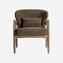 Sillón de líneas contemporáneas – Verde / 71 x 73 x 83 cm / Madera de fresno y poliéster
