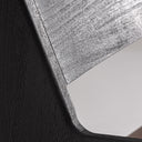 Sillón de madera de acacia y cuero en color negro – detalle
