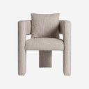 Sillón de madera de fresno y poliéster en color marrón 68 x 65 x 76 cm