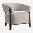 Sillón de madera de fresno y poliéster en color marrón 73 x 69 x 67 cm