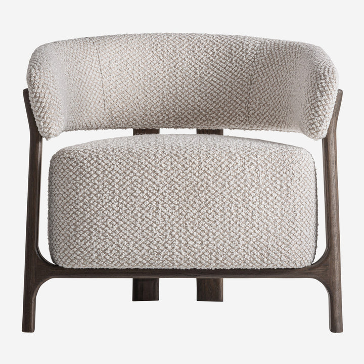 Sillón de madera de fresno y poliéster en color marrón 73 x 69 x 67 cm